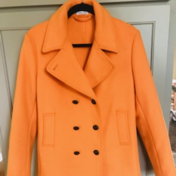 Tomas Maier Wool Caban Orange Jacket: Size 2  US - Picture 3 of 7